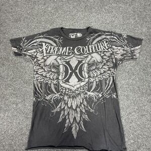 Xtreme Couture Shirt Mens Medium Black Graphic Eagle Tattoo MMA Affliction‎ Y2K